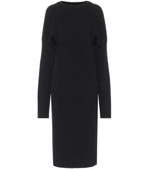 Wool-blend knit midi dress | Bottega Veneta