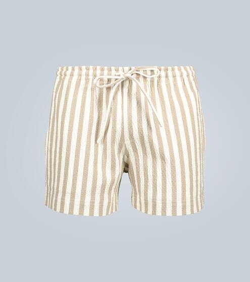 Linen striped shorts | Commas