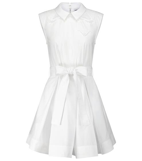 钩编蕾丝棉质府绸迷你连衣裙 | Self-Portrait