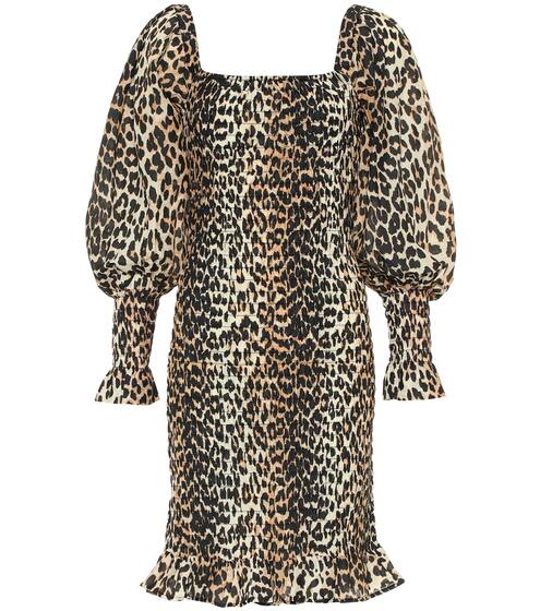 Cotton and silk minidress | Ganni