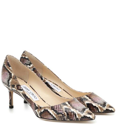 Romy 60 snake-effect pumps | Jimmy Choo