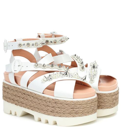 Leather platform espadrille sandals | Simone Rocha
