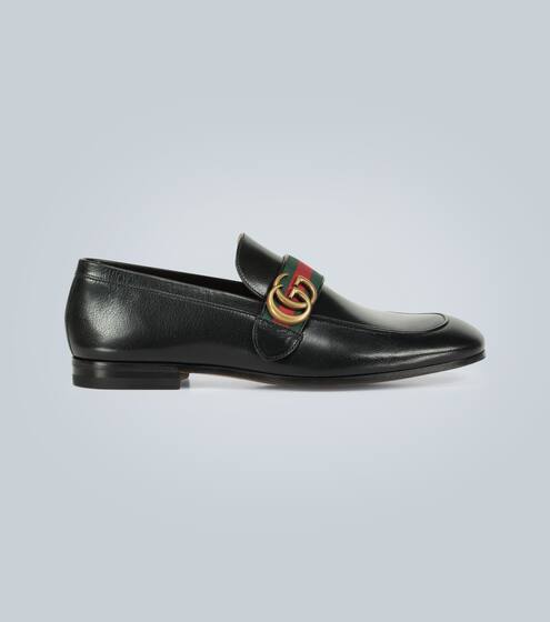 Leather loafers with GG Web | Gucci