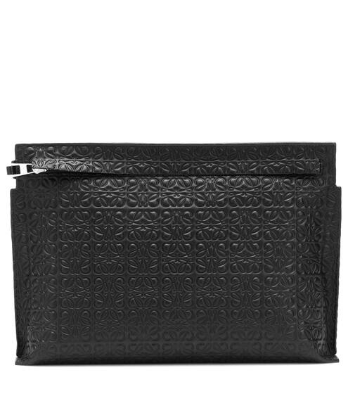 T Pouch leather clutch | Loewe