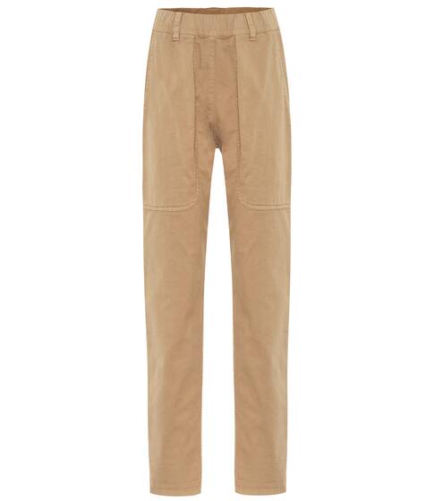 High-rise cotton skinny pants | Brunello Cucinelli