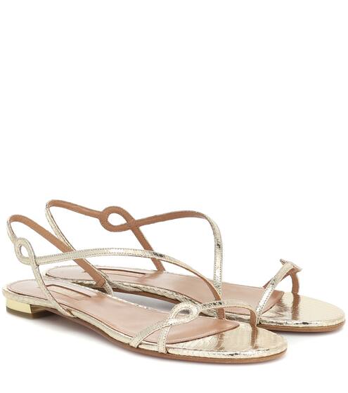Serpentine leather sandals | Aquazzura