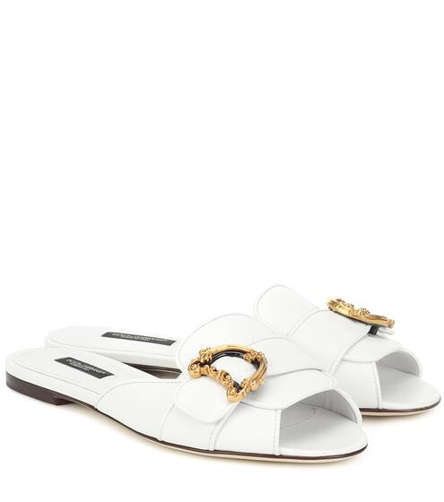 Bianca leather slides | Dolce & Gabbana