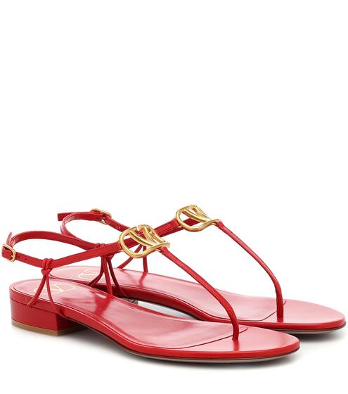Valentino Garavani VLOGO leather sandals | Valentino
