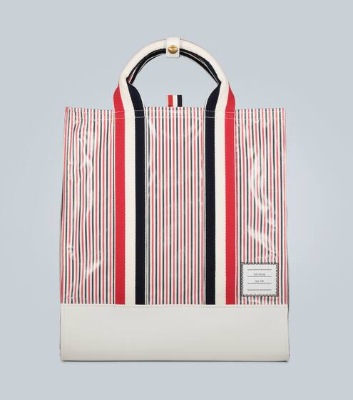条纹帆布托特包 | Thom Browne