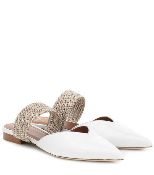Maisie croc-effect leather slippers | Malone Souliers