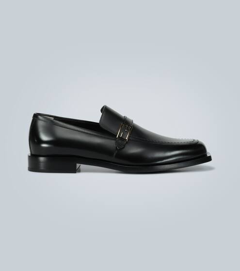 Leather loafers with logo | Fendi