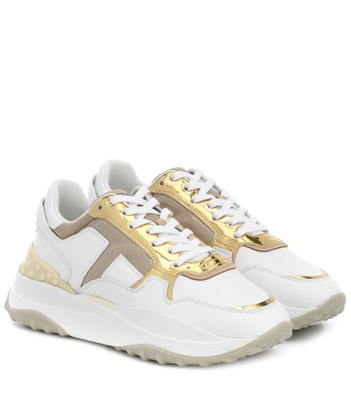 Metallic leather sneakers | Tod's