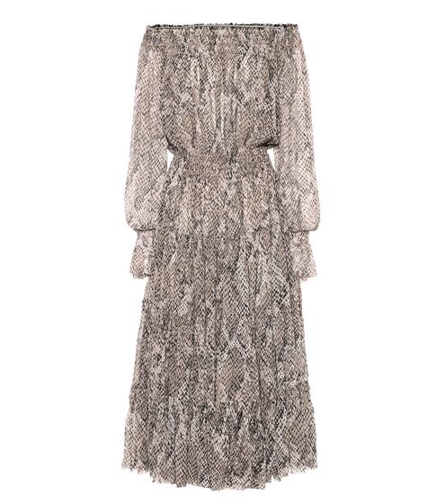 Snakeskin-print midi dress | Norma Kamali