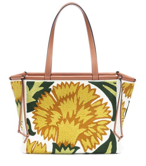 Cushion floral-embroidered tote | Loewe