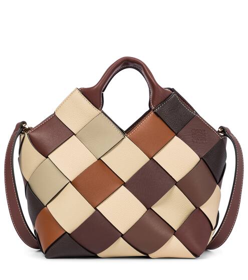 编织皮革竹篮包 | Loewe
