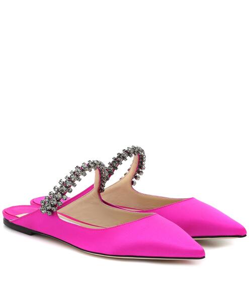 Exclusive to Mytheresa – Bing Flat satin slippers | Jimmy Choo