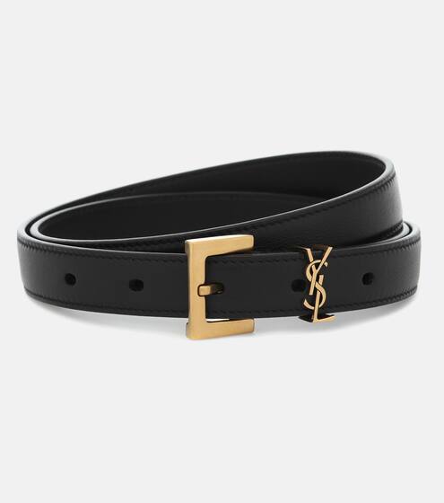 Monogram leather belt | Saint Laurent