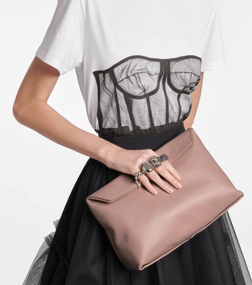 alexander mcqueen four ring clutch