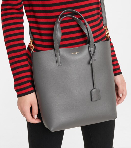 shopping leather tote saint laurent